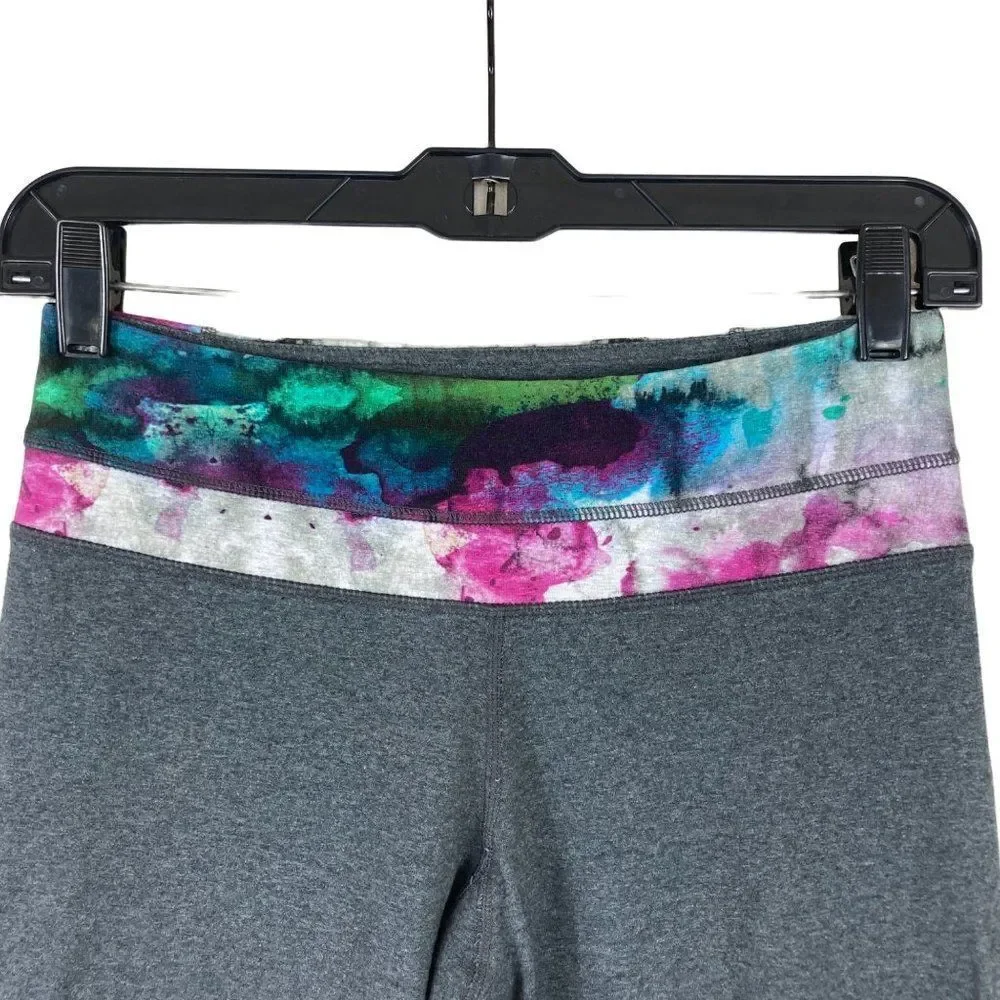 Lululemon Groove Pant Blurred Blossoms Heathered Fossil Flare Yoga Pants *FLAWS* - Picture 2 of 13